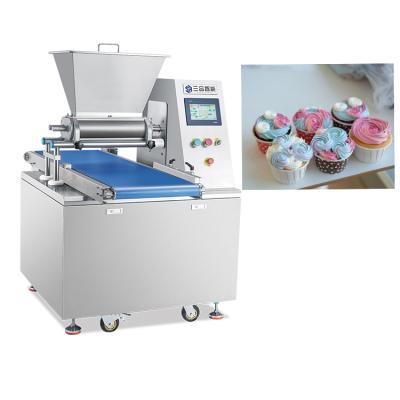 China Bakery Injection Filling Glazing Cheese Products Block Products Manual Sponge Cake Cream Coating Cake Filling Machine for sale