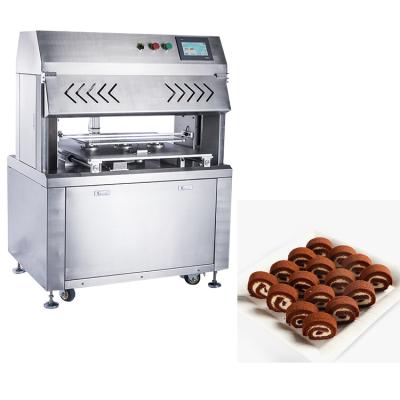 China Rich Cake Pieces Cake Layer Cake Topper Commercial Electric Rotary Laser Horizontal Cutting Machine For Cutting Cake Sandwiches for sale