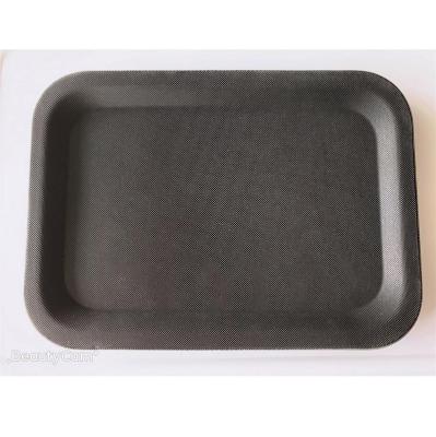 China Wholesale Hotel Non-Slip Rectangle Fiberglass Hotel Restaurant Plastic Serving Tray Made of Plastic Fiberglass PP Rubber for sale