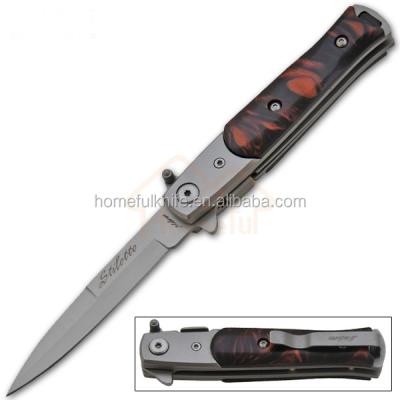 China Hot Fantasy 9 Inch Resin Handle Stainless Steel Pocket Antique Seller Folding Knife Camping Knife for sale