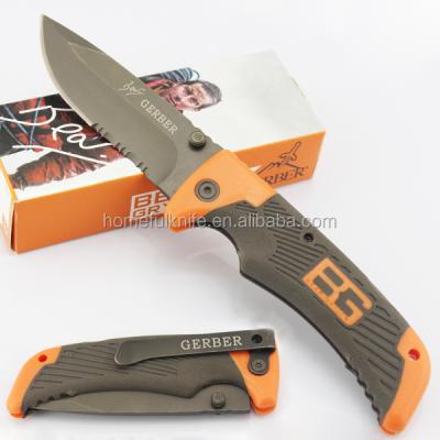 China Hot Selling Camping Knife s/s Folding Knife Pocket Knife With Plastic Handle for sale