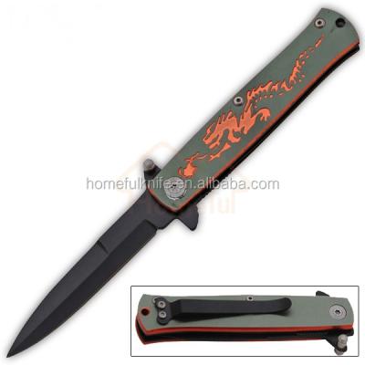 China Stainless Steel Aluminum Folding 7 Inch Handle Chinese Pocket Knife Camping Knife for sale