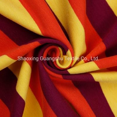 China Combed Cotton 1X1 Yarn Dyed Spandex Knitted Rib Fabric for sale