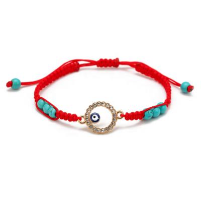 China Casual/sports fashion style simple eye design bracelet weaving women men colorful bracelet for sale