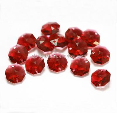 China Wedding& home table decorations crystal beads wedding decoration siam octagon crystal beads for sale