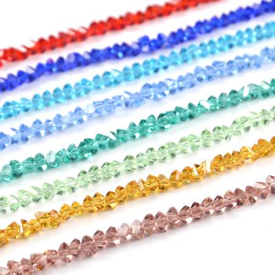 China Fashion jewelry design new factory sale lamp work glass beads mix color triangle glass beads for decoration for sale