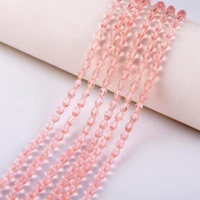 China Wedding& Top Quality Home Decoration 6*8mm Rice Glass Beads For Jewelry for sale