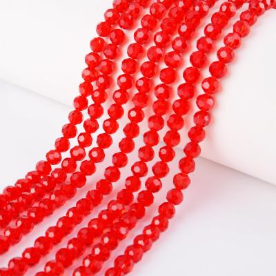 China Wedding& home decoration crystal glass faceted shiny beads for jewelry making for sale