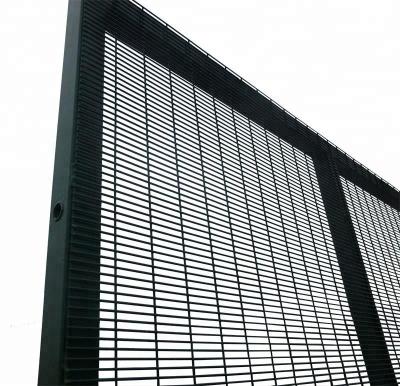 China Easily Assembled PVC Coated Galvanized Climb Wire Mesh 358 Fence for sale