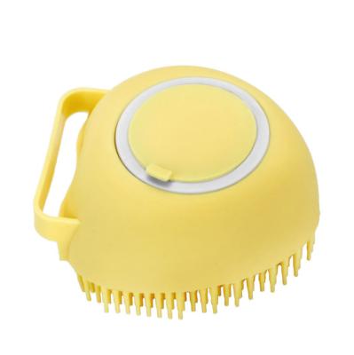 China EXFOLIATE Yellow Heart Separate Additive Liquid Silicone Baby Massager Bath Brush for sale