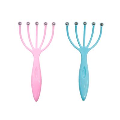 China Salon Household Manual Pressure Five-claw Slow Head Knead Massage Comb With Ball for sale