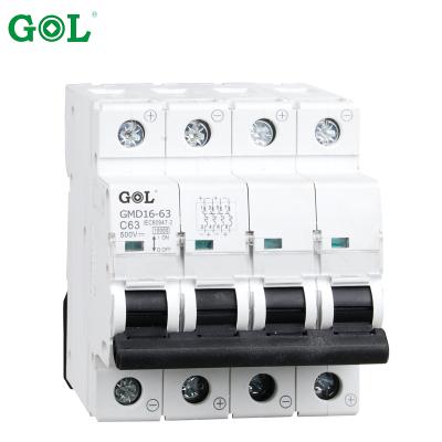 China DC 4P Miniature Breaker Switch MCB Electrical Circuit Breakers 10kA for sale