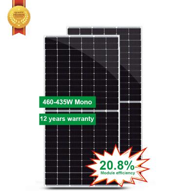 China 460W 455watt 450w 435w solar panel and solar batteries solar power panel for home GL-S144/M6H-2 for sale