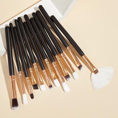 China Angular Blush Latest Design 2021 12 Pieces Eyeshadow Brushes Private Label Eye Makeup Brushes OEM Order Eyeliner Brush for sale