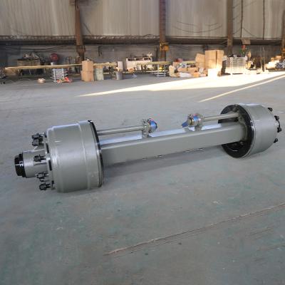 China Parts of trailer truck american type outside drum trailer steering axle for sale