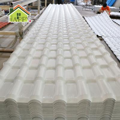 China Flame Retardant Impact Weather Resistant Waterproof Plastic Upvc Roof Tile Pvc Trapezoid Plastic Trapezoid Roofing Sheet for sale