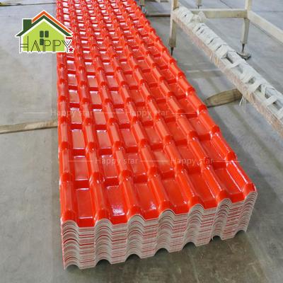 China Modern Eco - Friendly Corrugated Sheet Heat Insulation Roof Tiles Royal ASA Sheets Coated PVC Roof Sheet for sale