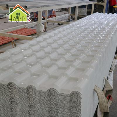 China Traditional Corrugated Plastic Excellent Weather Resistant Performance Building Materials Building Resin Spanish Roof Tile ASA for sale