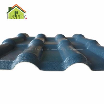 China Traditional Anti-Corrosion Retardant Roof Cover Synthetic Resin Roof Tile PVC Plastic Roof ASA for sale