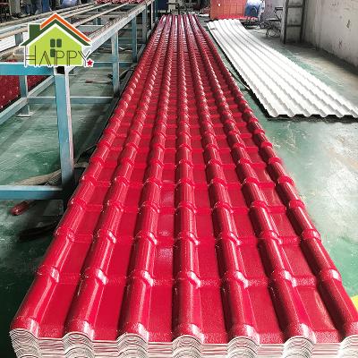 China Double SPANISH Roofing Traditional PVC Plastic Sheet House ASA Roman Tiles PVC Shingles VILLA/HOUSE + ASA Coating Traditional Asa Roofing for sale