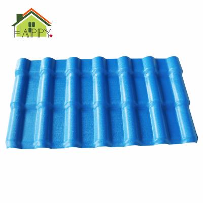 China Waterproof Building Materials Corrugated ASA Synthetic Resin Plastic Roofing Tile for sale