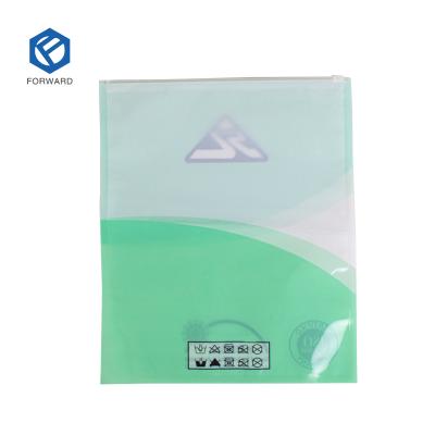 China Custom Recyclable Your Own Logo Recycled Frosted Pouches Apparel Zipper Zippers Lock Poly Bag Apparel Packing Plastic Bags for sale