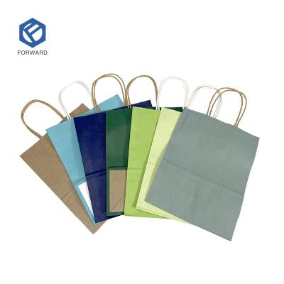 China Customized Printed Recyclable Hot Sale Kraft Paper Holiday Christmas Gift Bags Recyclable for sale