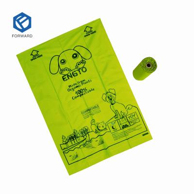 China Sustainable Eco Friendly Biodegradable Custom Compostable Outdoor Dog Poop Disposable PLA Dog Poop Bags for sale