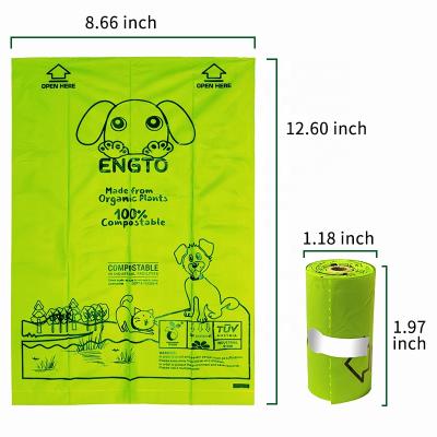 China Print Logo Pet Biodegradable Compostable Poo Bag Eco Friendly Customized Viable Eco Friendly Cornstarch Dog Poop Waste Bags for sale