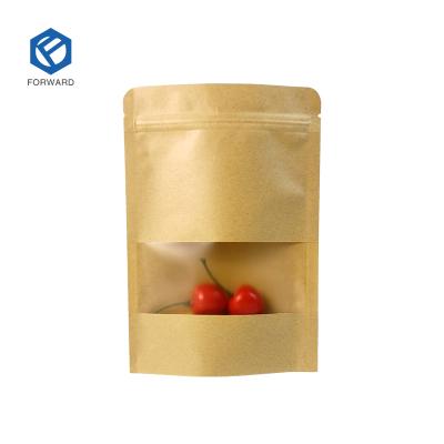 China Small MOQ Recyclable Customize Logo Organic Tea Food Packaging Paper Granola Packaging Bag With Zipl Resealable Dock for sale