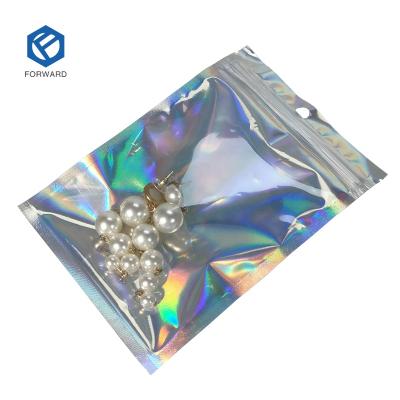 China Recyclable Wholesale Custom Plastic Zip Lock Laser Lock Custom Zipper Cut Lock Holographic Packaging Aluminum Foil Bag for sale