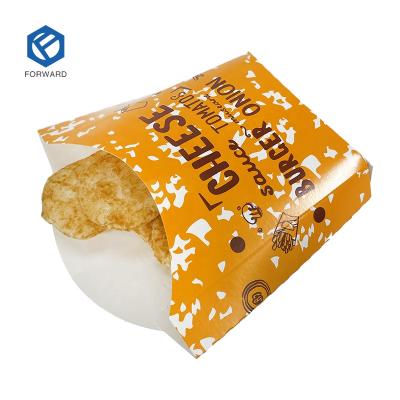 China Recyclable Customized Fast Food Containers Chicken Nuggets Box Disposable French Fries Chips Kraft Paper Lunch Box for sale