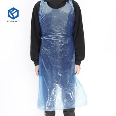 China Kitchen Waterproof Plastic Apron Disposable PE Cleaning Plastic Apron for sale