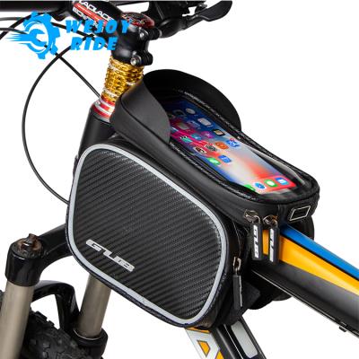 China All Bicycles Frame and Top Tube GUB 925 Bicycle Frame Front Touch Screen Phone Bag Mountain Bike Top Tube Bag 1.6L Recycling Bag for sale