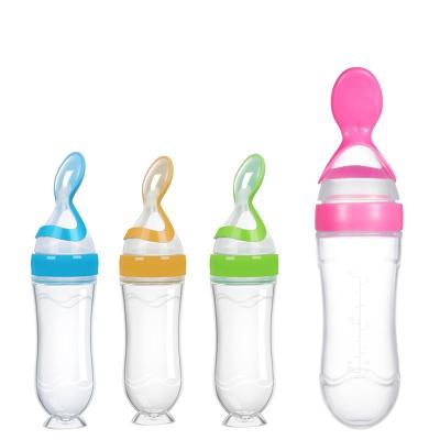 China BPA Free 90ml Baby Rice Stick Bottle Feeding Spoon With BPA Free for sale