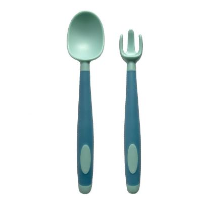 China BPA Free Eco-Friendly Baby Training Spoon With Fork For Home Or Travel for sale