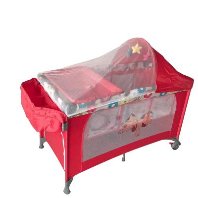 China Foldable Sleep Double Layer Baby Sleep Bed for sale