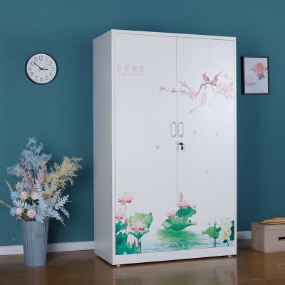 China Knock down steel metal almirah storage 3 door clothes wardrobe bedroom furniture wardrobe for sale