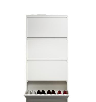 China Assembly ZHONGWAN Customized Wholesale Cheap Price Metal Home Furniture 3 or 4 Layers Steel Shoe Cabinet for sale