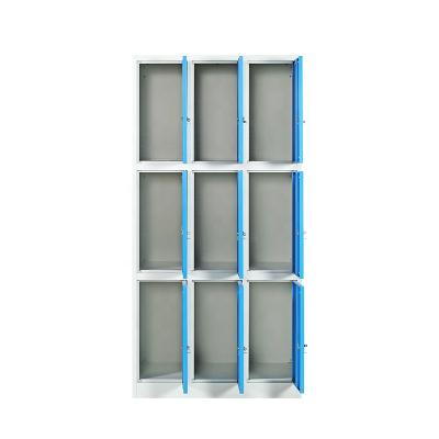 China Knock Down Furniture 9 Door Steel Locker Gym School Office Hospital Locker Steel Locker for sale