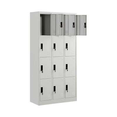 China Manufacturer 9 Steel Doors Metal Employee Wardrobe Locker Knockout Furniture Locker Cabinet for sale