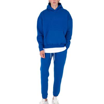 China Apparel Manufacturers Breathable Sweatsuit Custom Cotton Shear No Logo Oversized Sweatsuit Set Men for sale