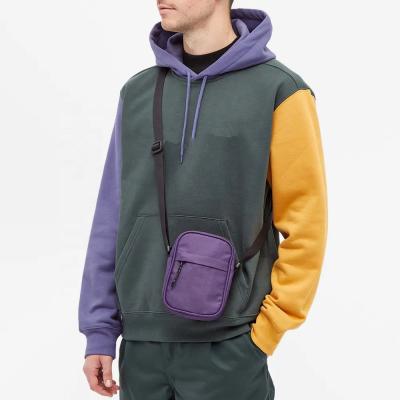 China Breathable Drawstring Hood Men Custom Fleece Back Color Block Pullover Hoodies Wholesale Multi Color Match Color 2022 No for sale