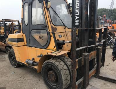 China Used HYUNDAI FD50 forklift/tcm 5t forklift made in KOREA /KOREA HYUNDAI forklift 5T for sale for sale