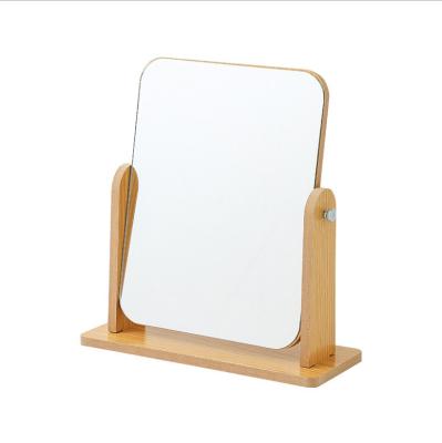 China Lighted Makeup Dressing Table Free Standing Cosmetic Mirror Wooden Mirror for sale