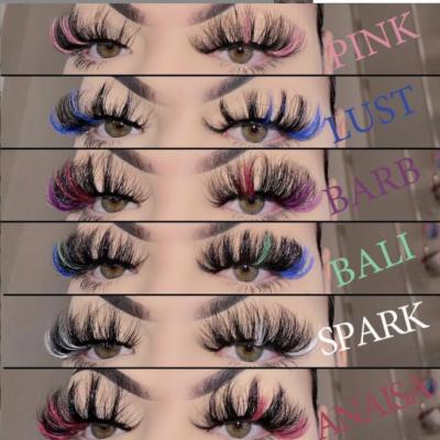 China Mink Color Eyelashes Tapered 62 Item Color European and American False Eyelashes False Wholesale Mink Eyelashes for sale