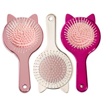 China Household Hairdressing Beauty Comb Cat Hair Comb Ears Airbag Comb Comfortable Cute Cushion Hair Salon Smooth Comb for sale