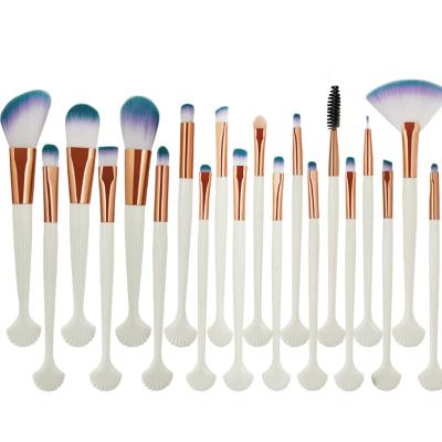 China Angular Blush New Design 20pcs Shell Makeup Brush Set Synthetic Hair Base Brush Factory Direct Selling for sale