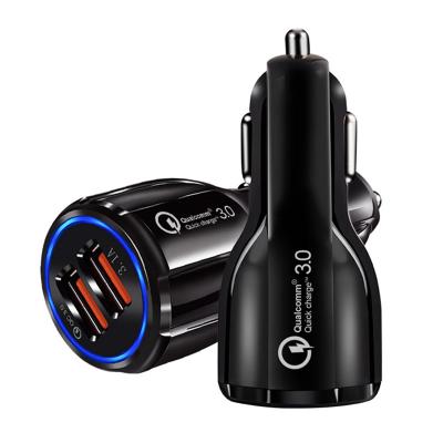 China 3.1A Qualcomm Car Charger 3.1A Qualcomm Phone Charger 2 Fast Car Charger Portable Fast Left Car Charger Car Charger for sale