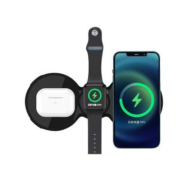 China Magnetic Smart Watch 15W Qi Wireless Charger Three-in-One Fast Charging Convenient Wireless Charging Wireless Charger for sale